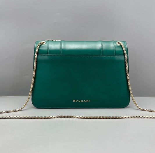 Bulgari Serpenti Double-Layer Bag Emerald Green (97–98 Collection)